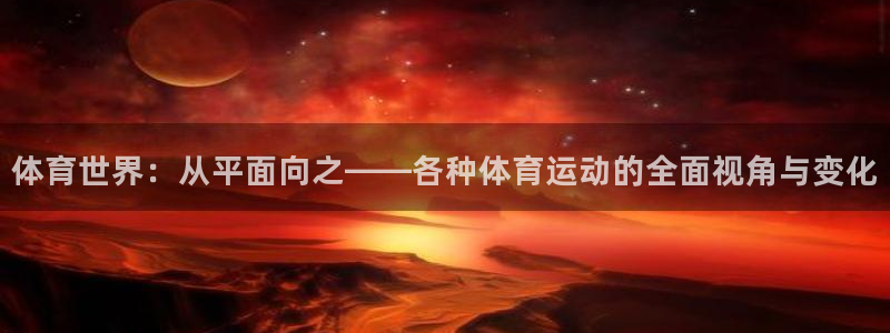 中欧体育官网：体育世界：从平面向之——各种体育运动的全面视角与变化