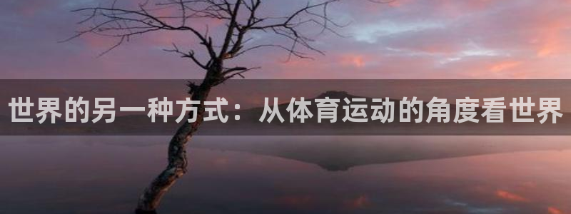 中欧体育官网：世界的另一种方式：从体育运动的角度看世界
